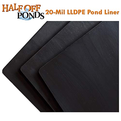 HALF OFF PONDS 37.5 ft. x 40 ft. 20-Mil LLDPE Pond Liner Black
