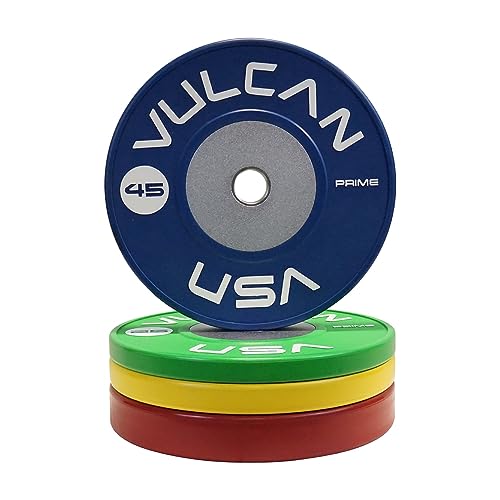 VULCAN Vulcan Prime Color Competition Bumper Plates - 320 lb Set Green Yellow Blue Red