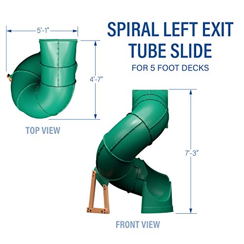 Backyard Discovery Tall Spiral Tube Slide Green Left Exit