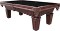 Playcraft St Lawrence 8' Espresso Slate Pool Table with Leather Drop Pockets