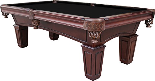 Playcraft St Lawrence 8' Espresso Slate Pool Table with Leather Drop Pockets