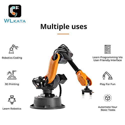 wlkata Mirobot 6DoF Mini Industrial Robotic Arm Professional Kit Orange