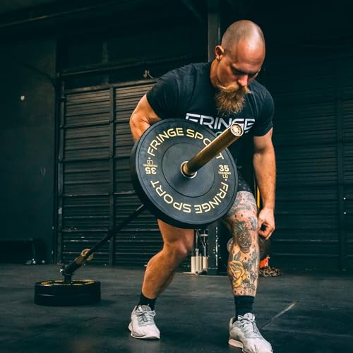 OneFitWonder Fringe Sport Contrast Bumper Plates Set 350 lbs for 2-in Barbells
