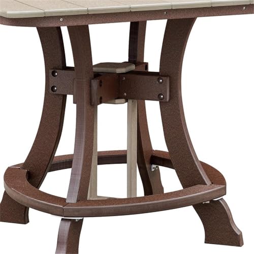 American Furniture Classics Five Piece Square Counter Height Dining Set Weatherwood/Tudor Brown