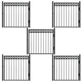 Fencer Wire Heavy Duty Decorative Fence Gate Black, 4FT x 4FT, Pack of 5