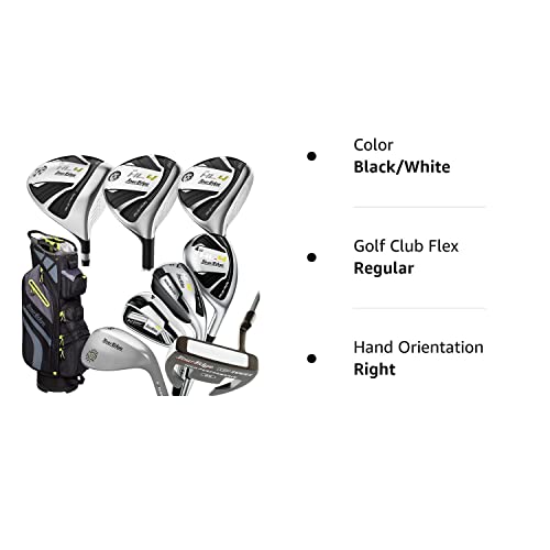 Tour Edge HL4 to-Go Mens Complete Golf Set Senior-Graphite-RH Black/White