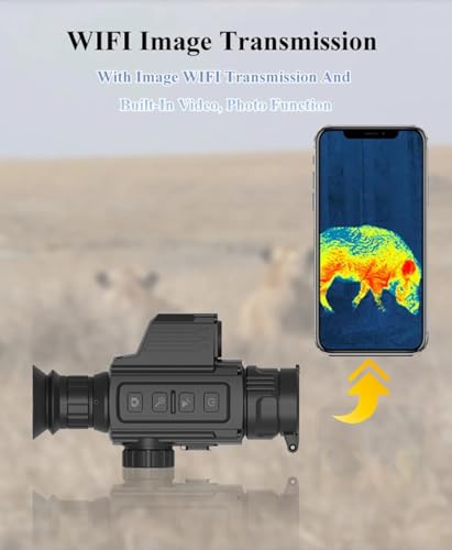 GOYOJO Night Vision Monocular Thermal Imager Laser Range Scope 640x512 with 32G Memory Card S35 35mm Lens