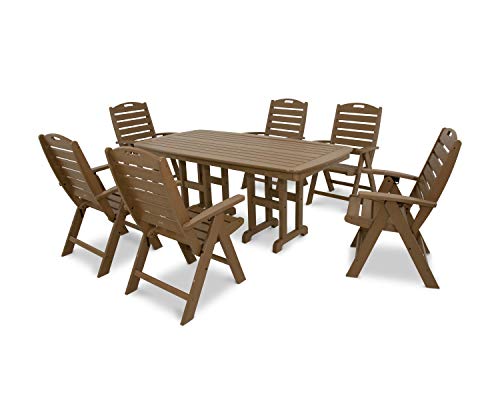 TREX Outdoor Furniture Yacht Club Highback 7-Piece Dining Set Tree House