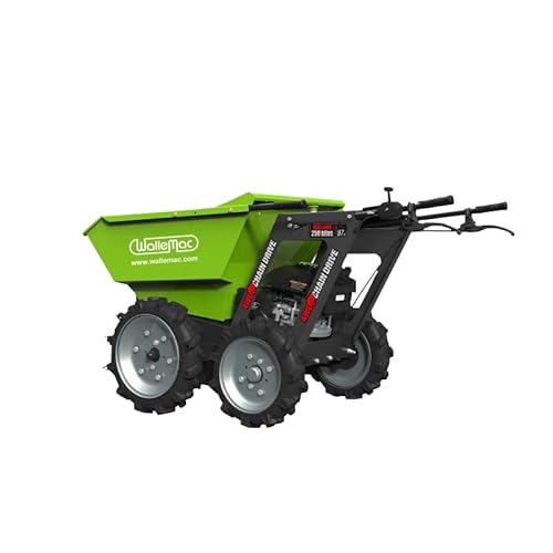 Wallemac Compact All Terrain Wheelbarrow 550lbs Gas Powered Green
