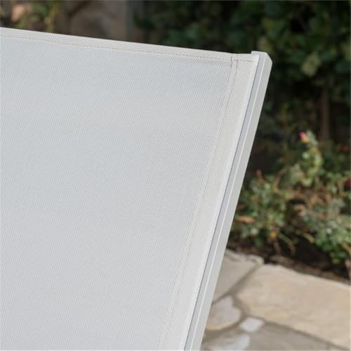 Noble House Myers Outdoor Aluminum Chaise Lounge Set of 4 White