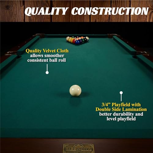 Seller123 Billiards 90" Ball and Claw Leg Pool Table with Cue Rack and Dartboard Set Burgundy