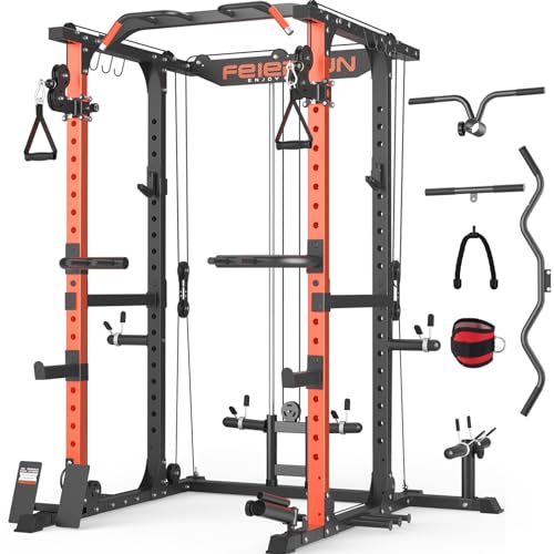 FEIERDUN Multi-Function Squat Rack Power Cage FLA01 Black