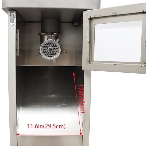 HayWHNKN Electric Meat Grinder Commercial 8mm Plate 880lbs/h 2.2kW Stainless Steel Silver