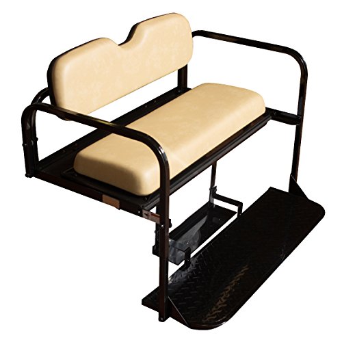 Performance Plus Carts EZGO TXT Golf Cart Flip Folding Rear Seat Kit Tan