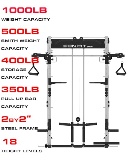 EonfitOmni Smith Machine Home Gym Equipment Red