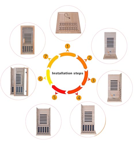 Kang Share Infrared Sauna Room 1260W Graphene Carbon 1 Person Canadian Hemlock KSH-A01