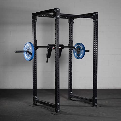 Titan Fitness Rackable Safety Squat Olympic Bar 1,500 LB Shoulder and Arm Pads Balanced Camber Design