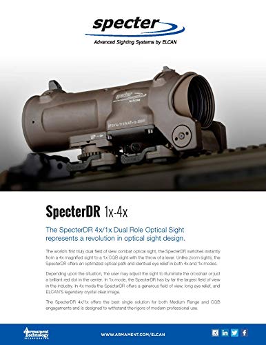 Elcan SpecterDR 1x/4x Dual Role Optical Sight Red