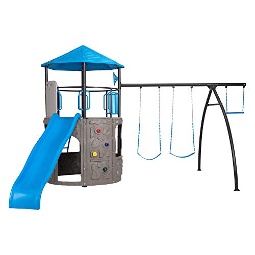 Lifetime Adventure Tower Playset Swing Set Blue