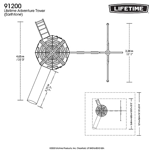 Lifetime Adventure Tower Swing Set Playset Earthtone