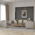 Brampton Wylam 4-Piece Indoor Conversation Set Wicker Brown