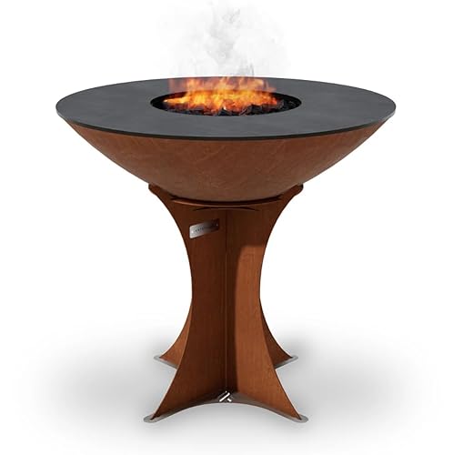 ARTEFLAME Charcoal BBQ Grill and Fire Pit Bundle 20" Euro Base