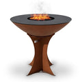 ARTEFLAME Charcoal BBQ Grill and Fire Pit Bundle Black