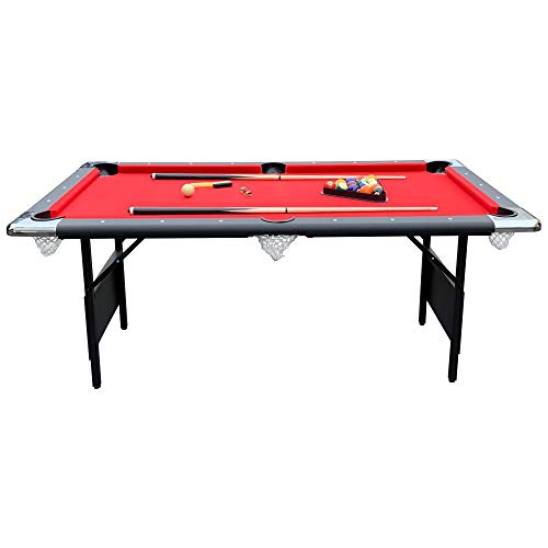 Hathaway Fairmont Portable 6-Ft Pool & Billiard Table Red
