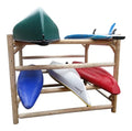Log Kayak Rack 12-Kayak or Multiple Canoe and Kayak Storage Rack Natural
