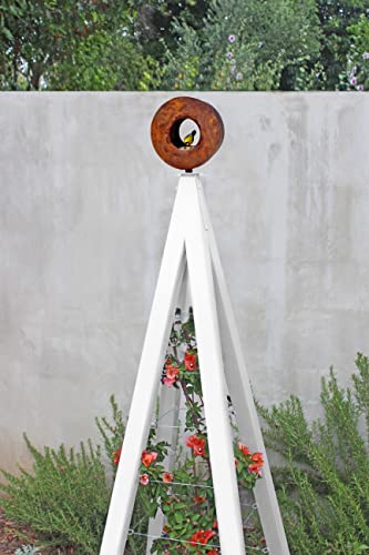 Terra Trellis Modern Bird Feeder with Obelisk Trellis Large Cloud