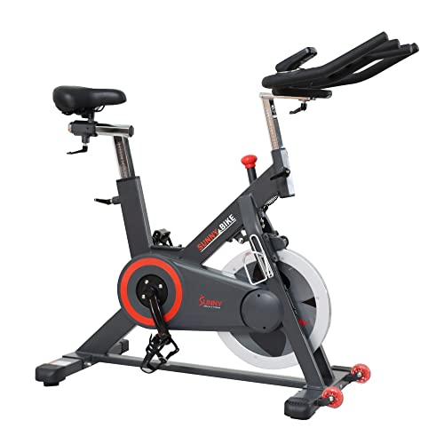 Sunny Health & Fitness Premium Indoor Cycling Smart Stationary Bike Grey