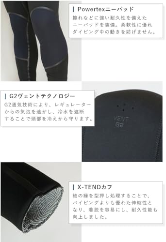 Aqua Lung Solaflex 8/7mm Wetsuit - Men - Medium Black