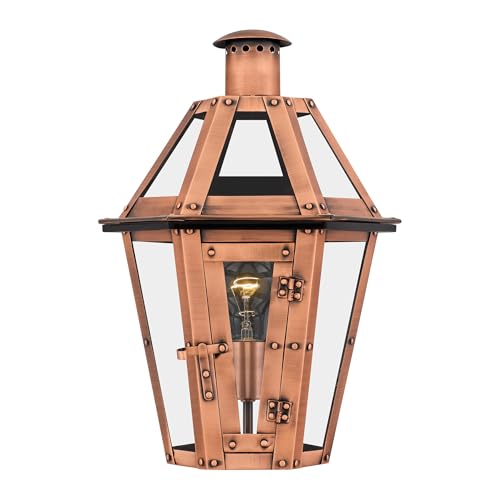 Quoizel Burdett 1-Light Outdoor Wall Lantern Aged Copper