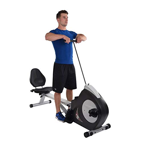 Stamina Conversion II Recumbent Exercise Bike and Rower Grey