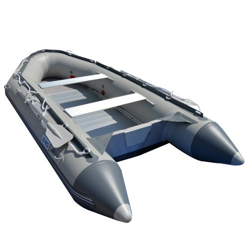 BRIS 12.5 ft Inflatable Fish Hunter Raft Boat Gray