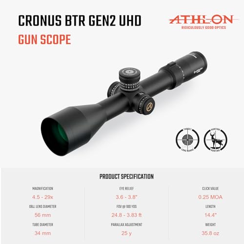 Athlon Optics Cronus BTR Gen2 4.5-29X56 Riflescope Black