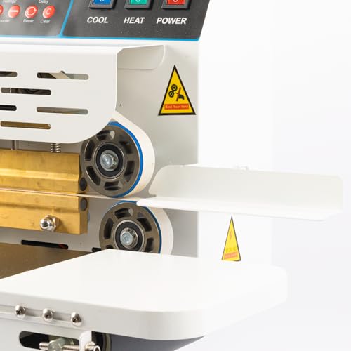 U.S. Solid Continuous Bag Band Sealer with Inkjet Printing and Digital Temperature Control White