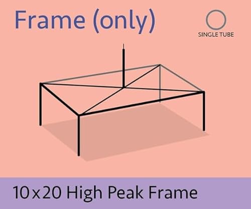 TentandTable 10' x 20' High Peak Canopy Tent Frame Only Silver
