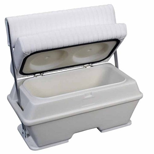 Moeller Deluxe 72-Quart Swing Back Cooler Livewell Boat Seat Green
