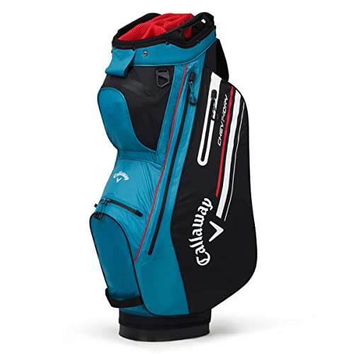 Callaway Golf Chev Dry Waterproof Cart Bag (2023 Version) Aqua/Black/Fire