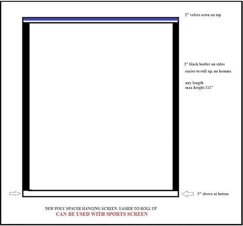 SPECTRUM GOLF SIMULATORS Poly Spacer Golf Screen (180 X 108 Unhemmed)