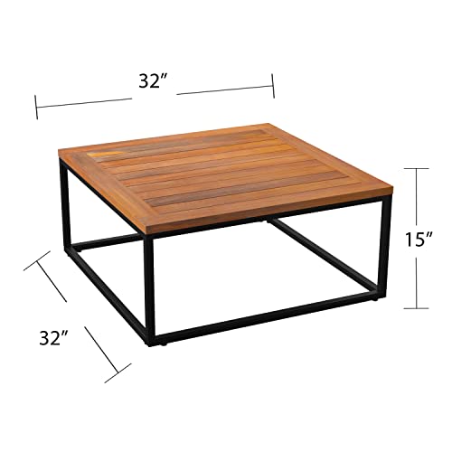 SEI Furniture Taradale Outdoor Coffee Table and Loveseat Set 2pc White