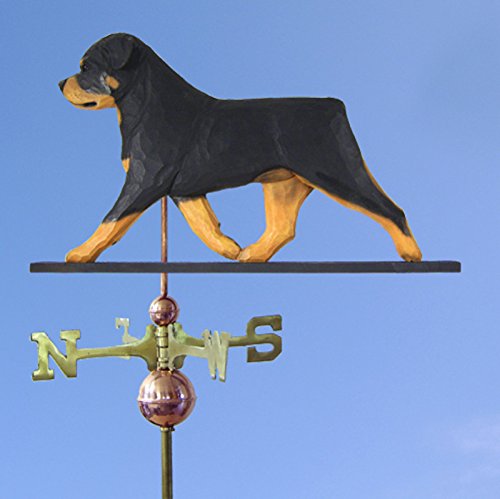 Rottweiler Hand Carved & Painted Weathervane 22 Inch