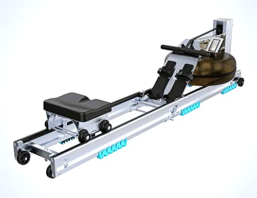 MiM USA Commercial Water Rowing Machine Silver