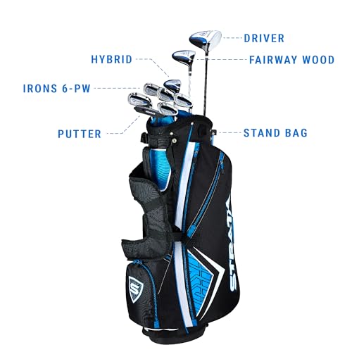 Callaway Golf Men's Strata Complete 12 Piece Package Set (Right Hand, Steel) Blue