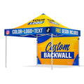 Dot4Dot Custom Canopy with Logo for 10x10 Pop Up Tent Heavy Duty Canopy + Frame + Backwall