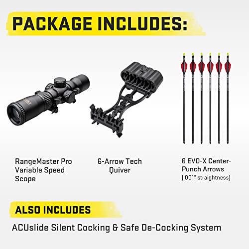 TenPoint Siege RS410 410 FPS ACUslide Crossbow Package with Rangemaster Pro Scope Veil Alpine