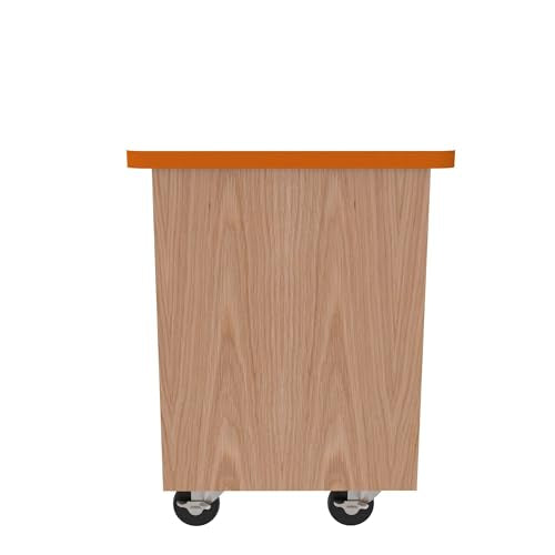 Diversified Woodcrafts Mobile Classroom Storage Cabinet Erasable Top Oak