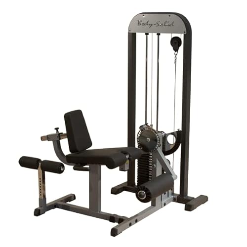 Body-Solid Leg Extension and Curl Machine with 310 lb Weight Stack Grey/Black
