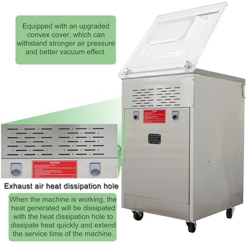 HQHAOTWU Commercial Vacuum Sealer Stainless Steel 17.7-Inch DZ450